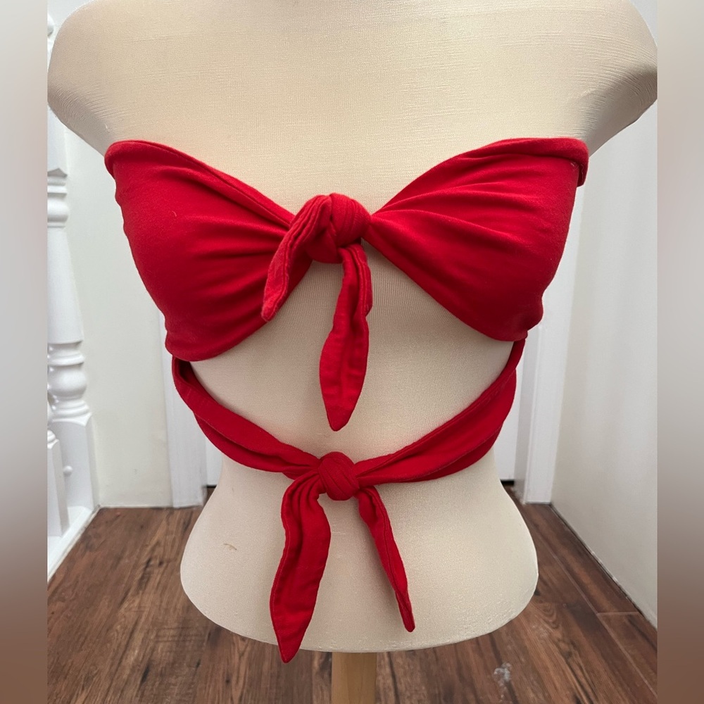 Wilfred Size Medium Double Tie Strapless Top. 100% Cotton. Festival Prep!